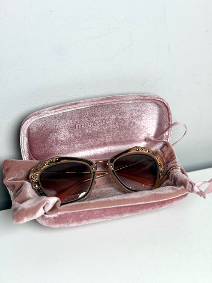 Miu Miu "Crystal Glam" Crystal Embellishments Pre-owned Sunglasses