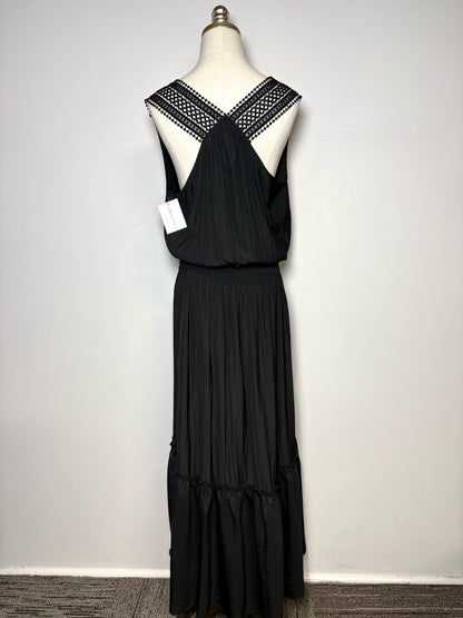 Women Size L Ramy Brook Black Solid Polyester Pre-owned Dress