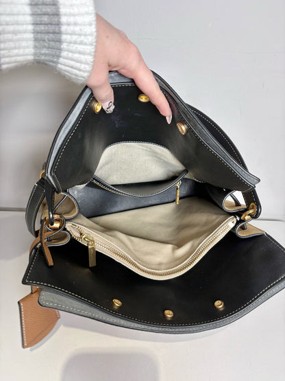 Women's Tory Burch Lee Radziwill Double Bag Large Leather Pre-owned Neutrals