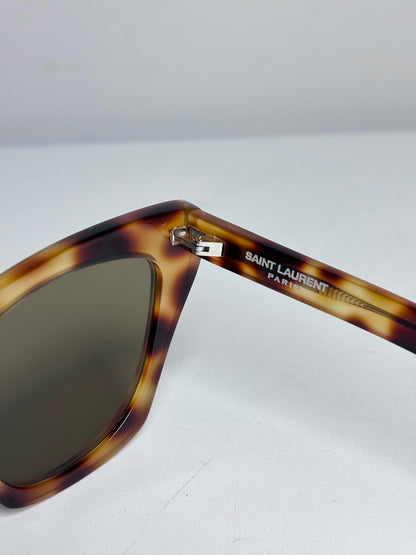 Saint Laurent New Wave Kate 55MM Cat-Eye Pre-owned Brown Sunglasses