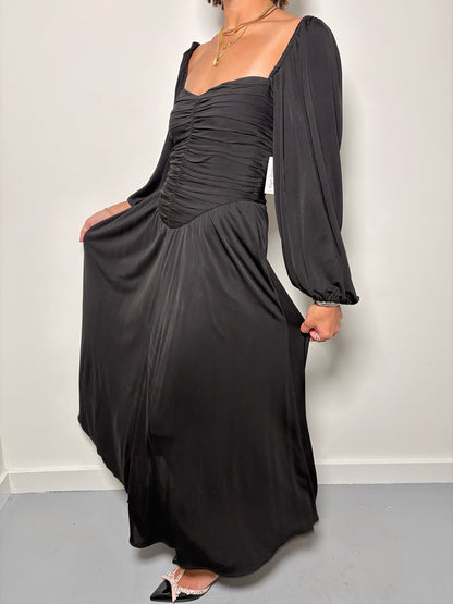 Women Size M The Westside Black Solid Viscose Dress