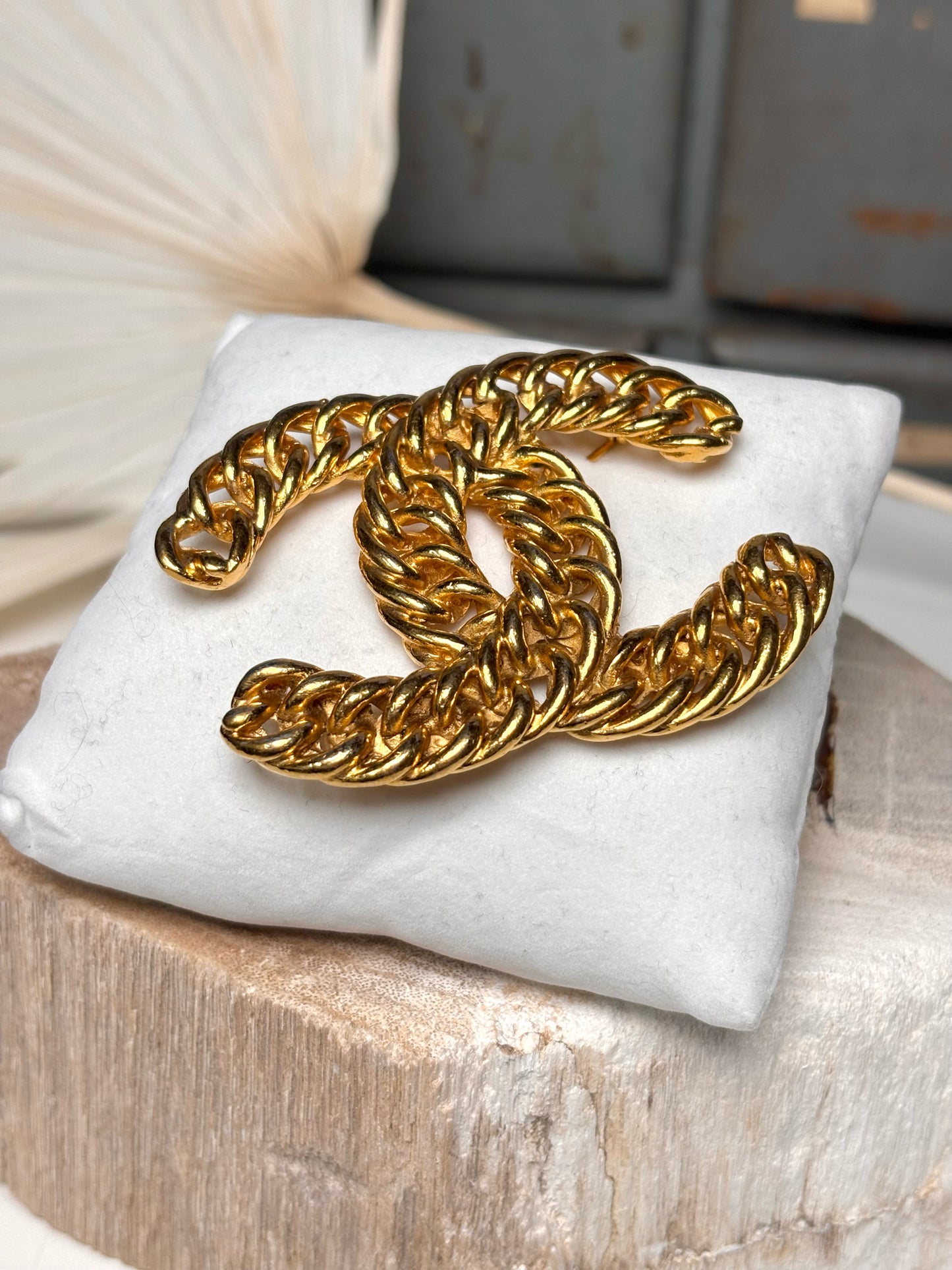 CHANEL Gold Plated Vintage Pin