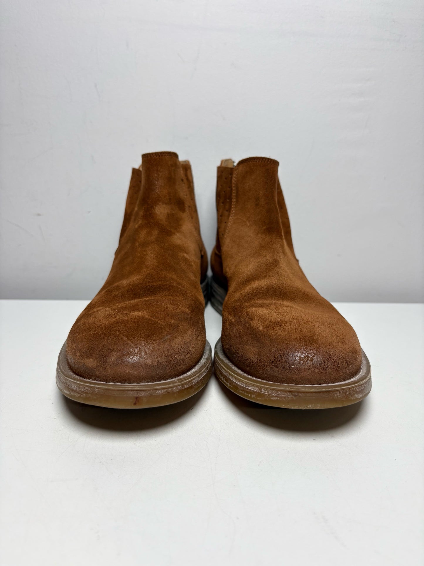 Men's Shoe Size 41 (US 8–8.5) MOMA Cognac Leather & Suede Pre-Owned Boots