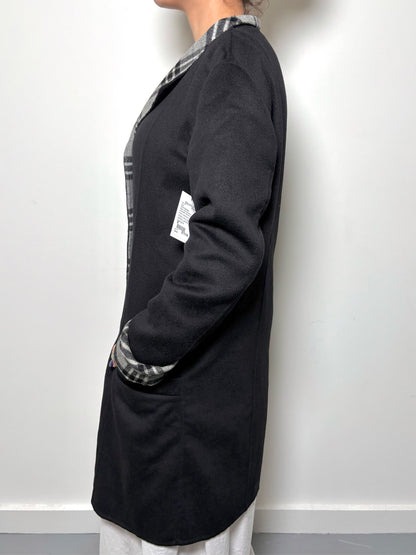 Women Size M Cirrus Cashmere Black, Mid-Length Coat