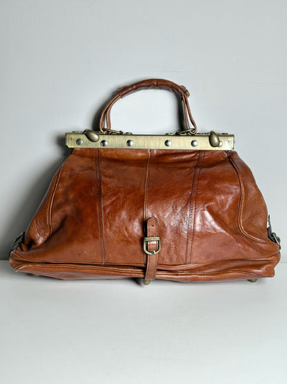 Vintage 100% Leather Doctor's Pre-owned Chestnut Brown Bag