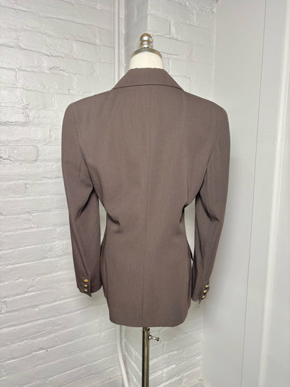 Women Size 42 Gucci Brown Solid Vintage Blazer