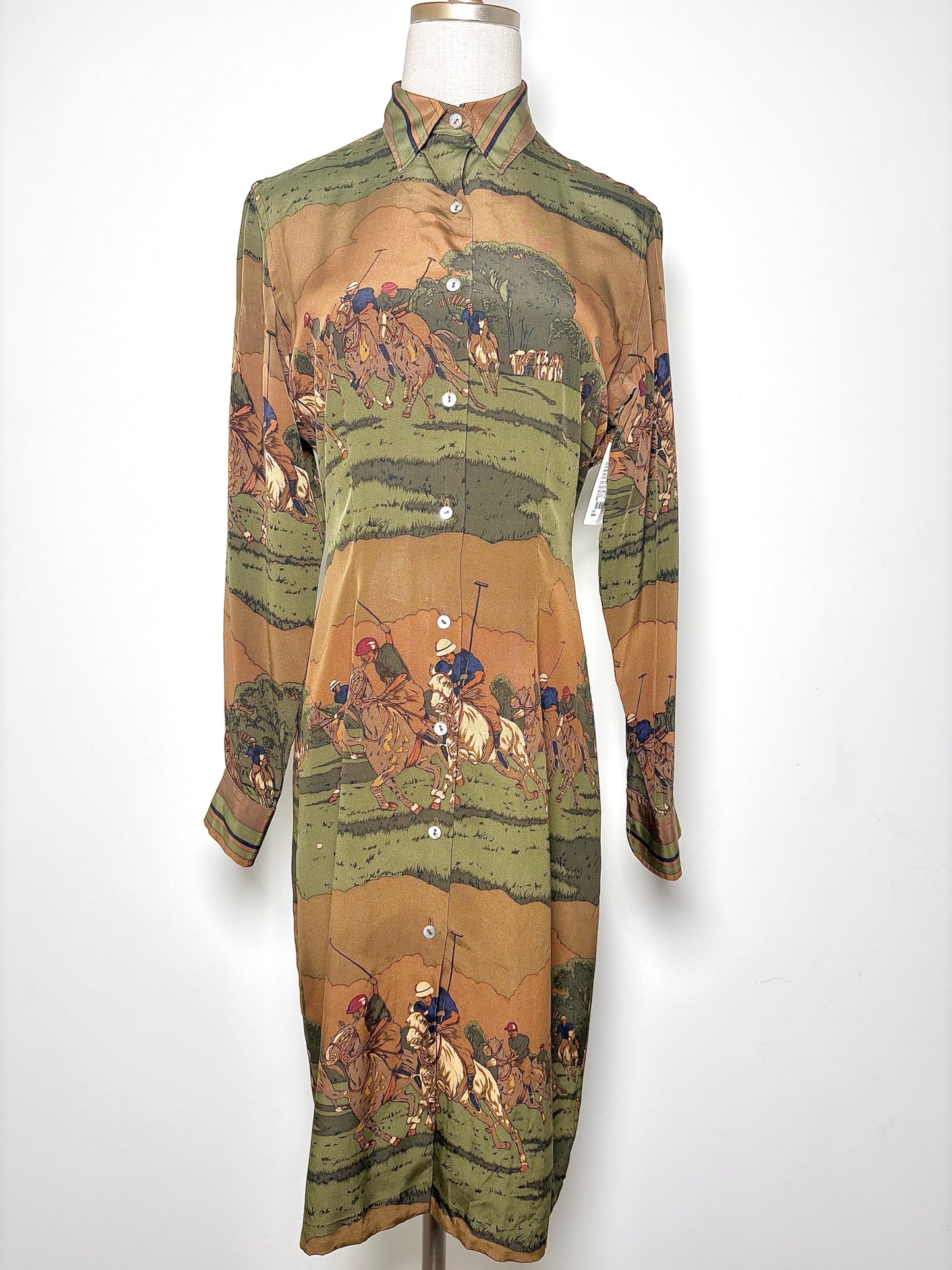 Women Size 6 Lauren Ralph Lauren Green, brown Equestrian Dress
