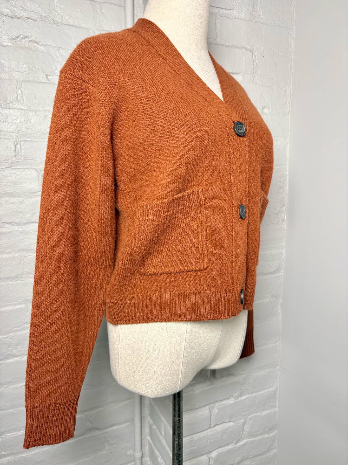 Women Size S Thakoon Rust Solid 100% Pure Wool Sweater