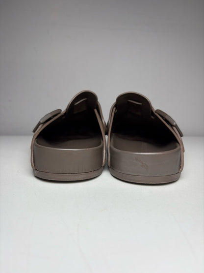 Women's Shoe Size 40 Authentic Balenciaga Sunday Mules Brown Suede Leather Pre-Owned Slip-Ons