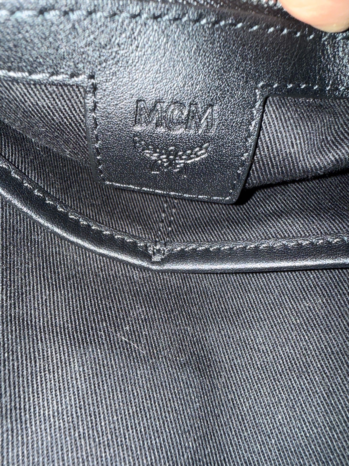 MCM Aren Monogram Black Visetos Tote Bag