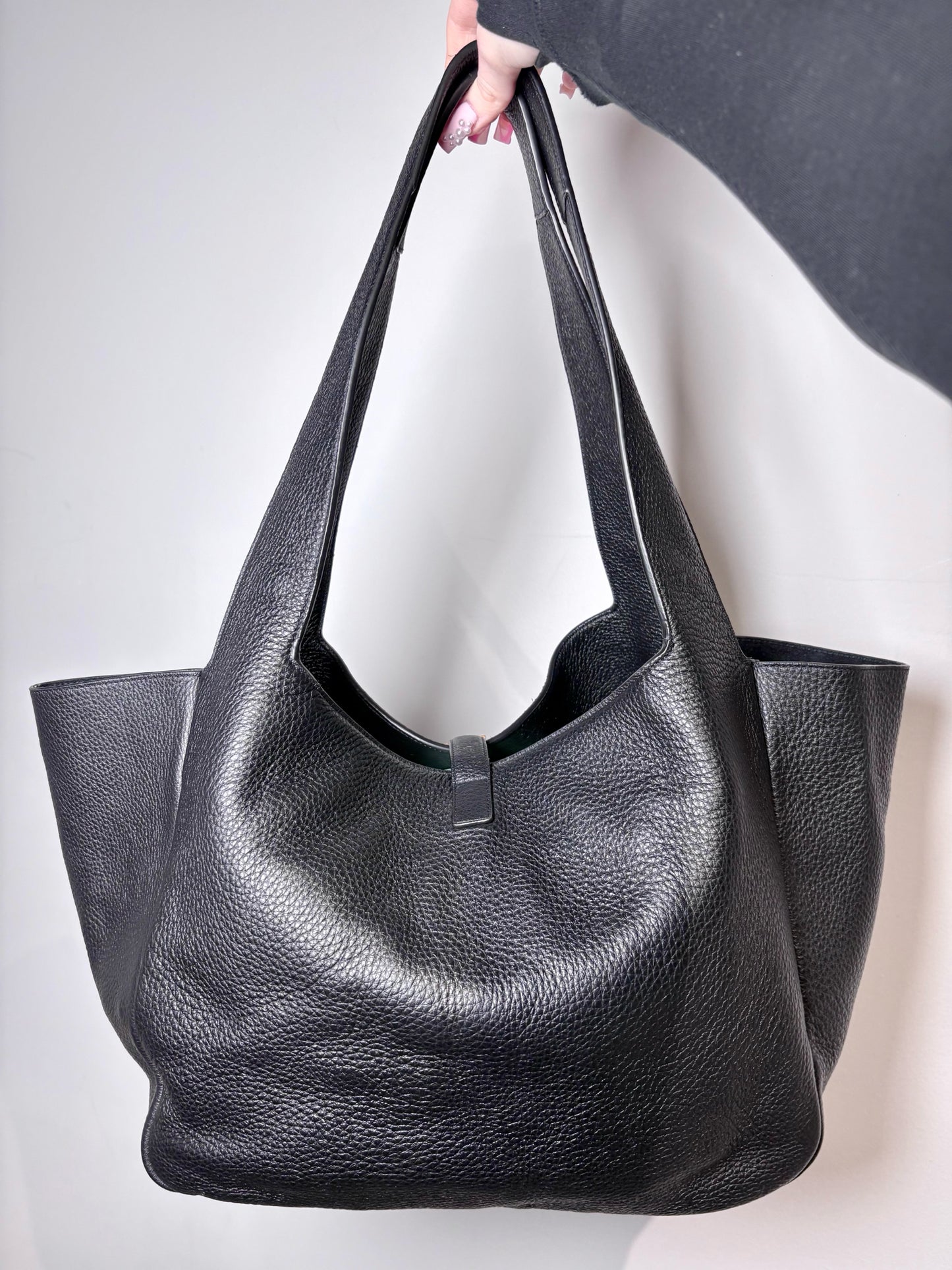 Leather Yves Saint Laurent Black Deer Skin Large Purse