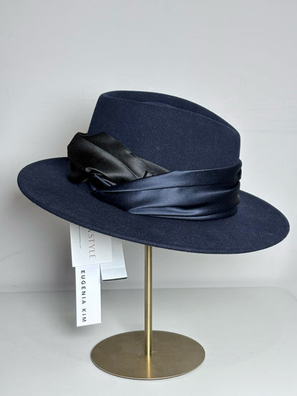 Eugenia Kim 100% Wool Navy Blue Hat