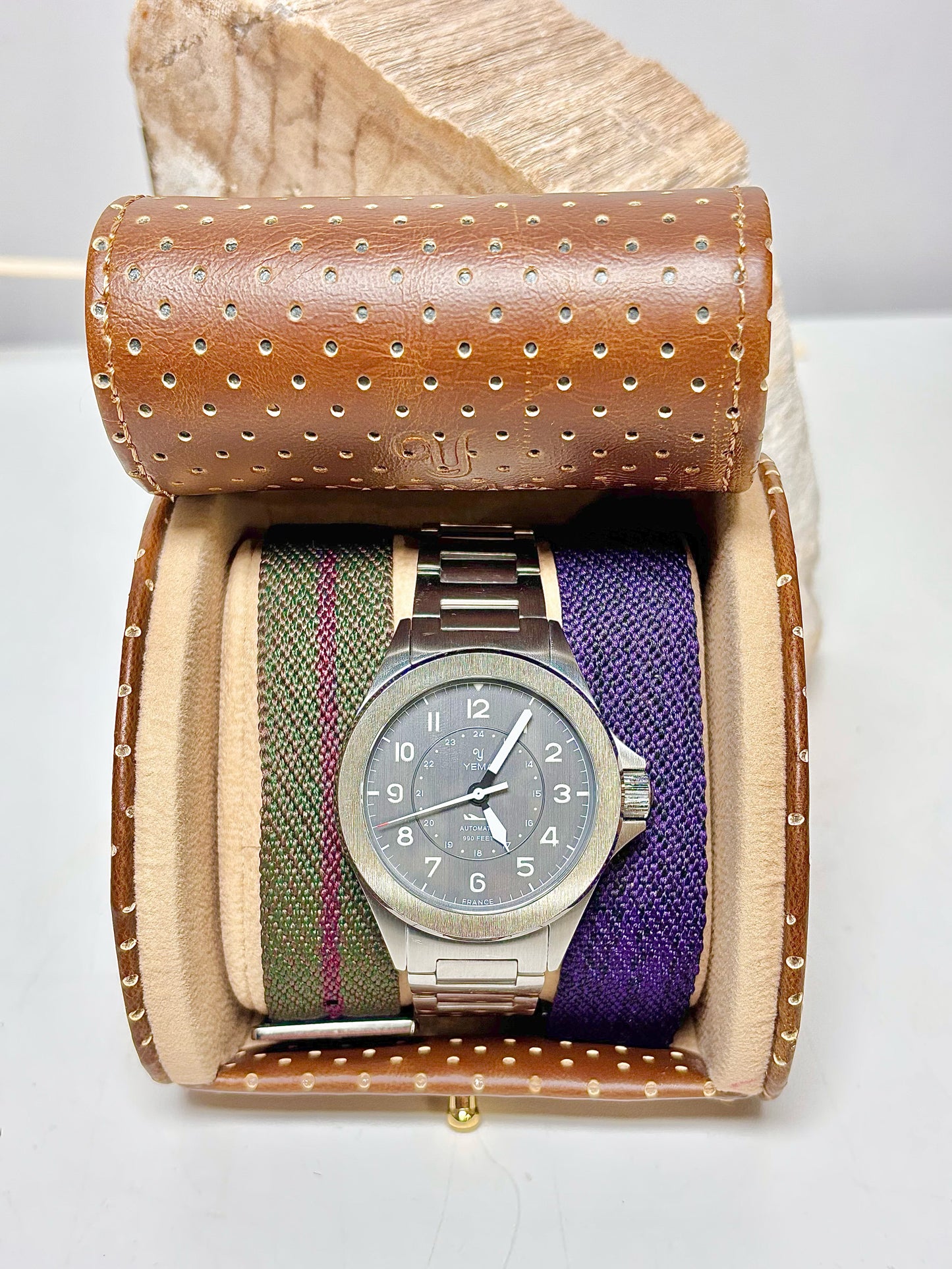 Silver Watch Yema SS Xtra Bands