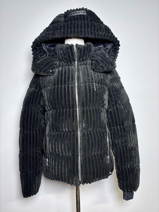 Women Size XS Rudsak Black Ribbed Coat