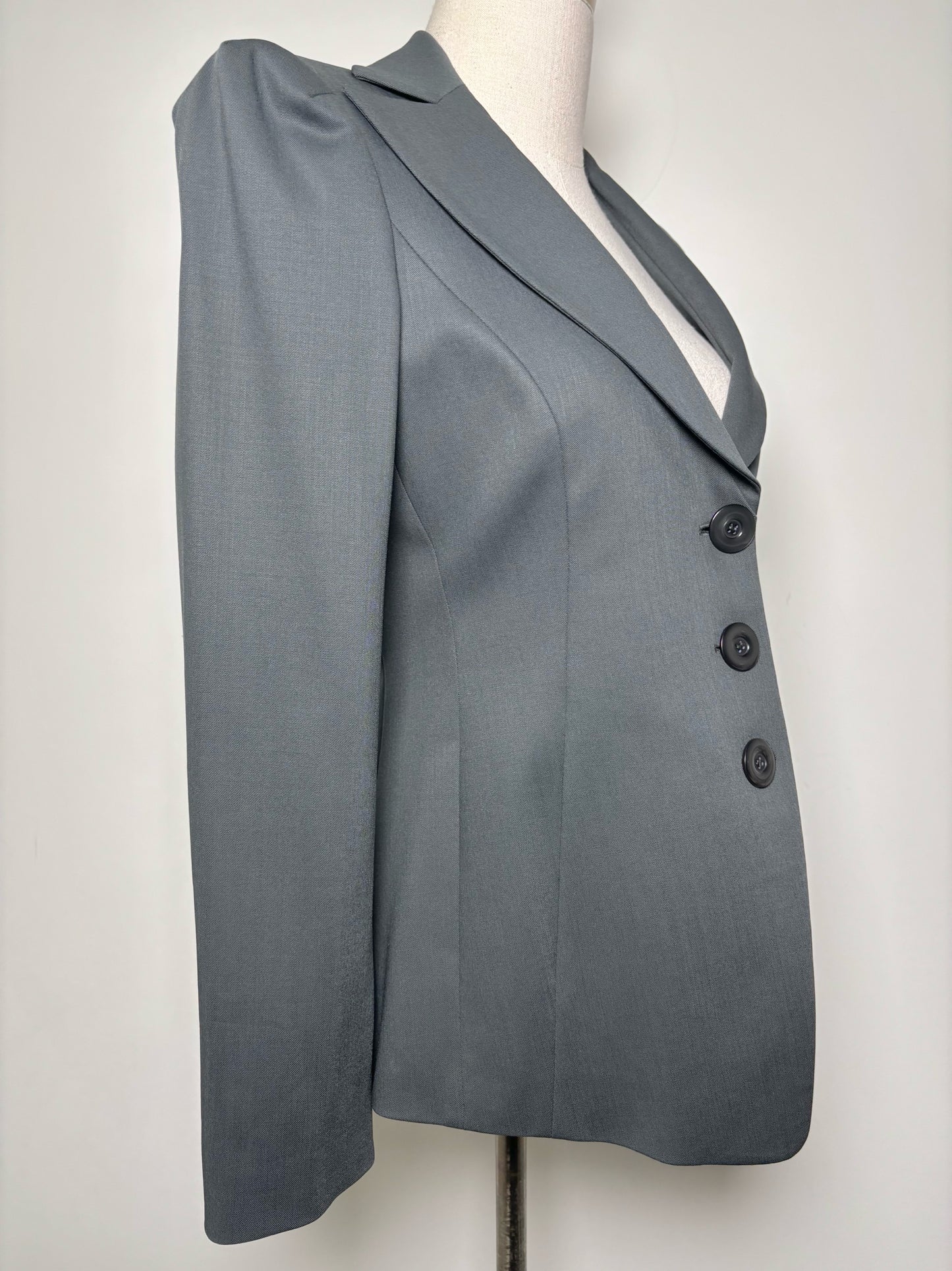 Women Size 40 Emporio Armani Green Solid Blazer