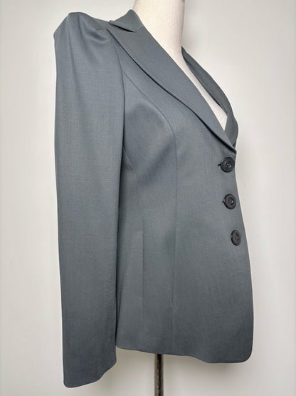 Women Size 40 Emporio Armani Green Solid Blazer