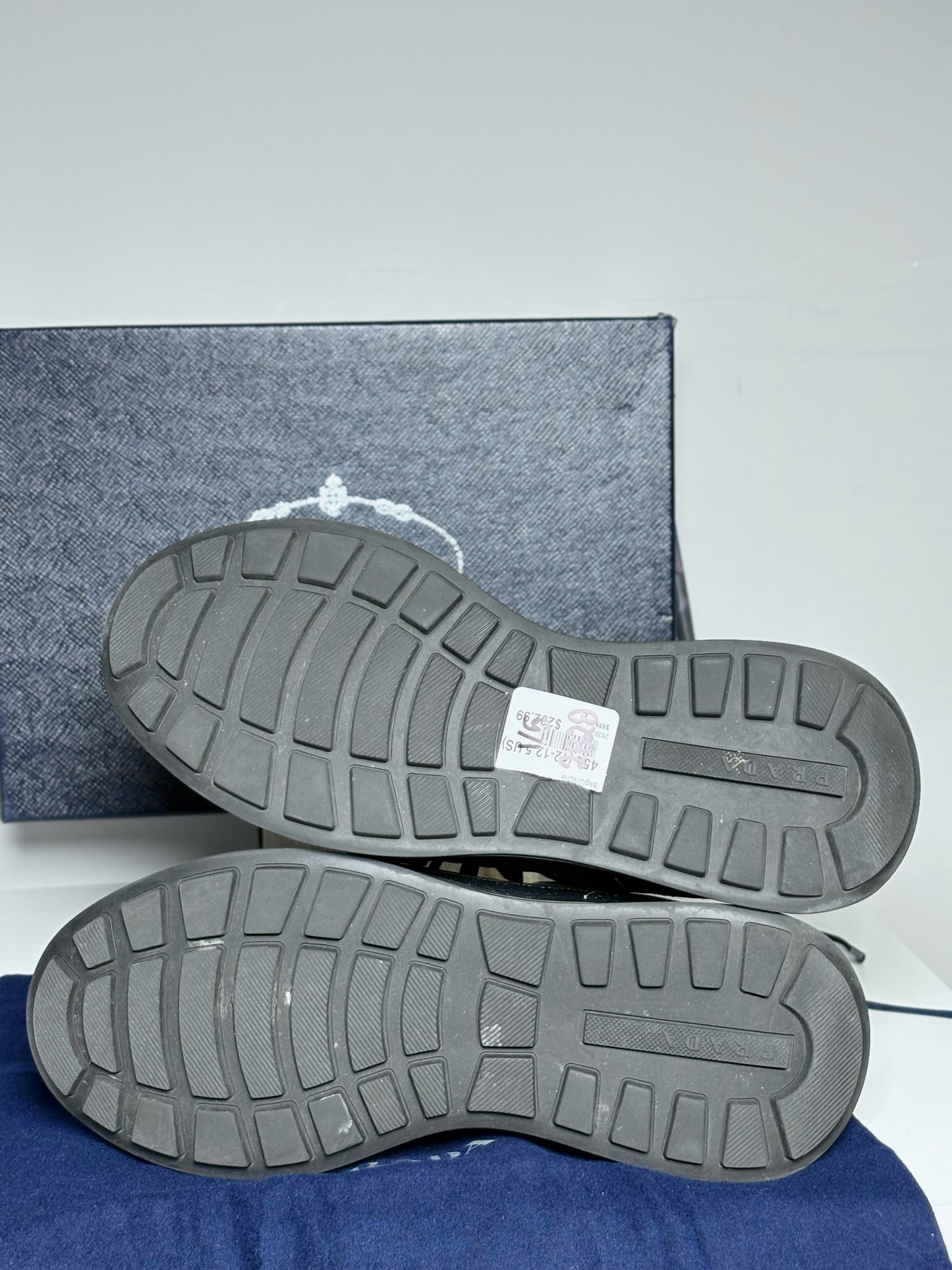 Prada Black Solid Men's Sneakers