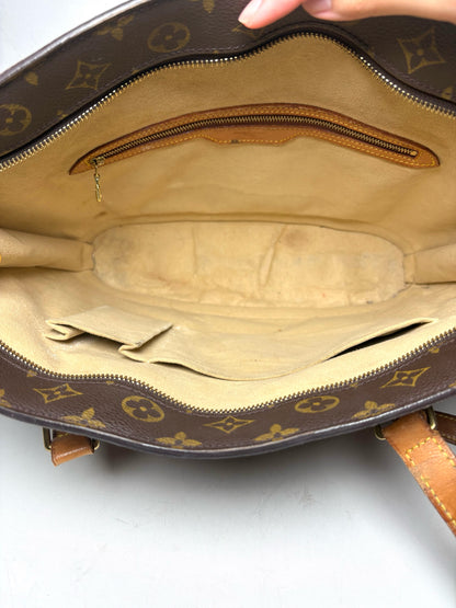 Women's Louis Vuitton Babylone Brown Monogram Coated Canvas Vintage Pre-Owned Large Tote Purse