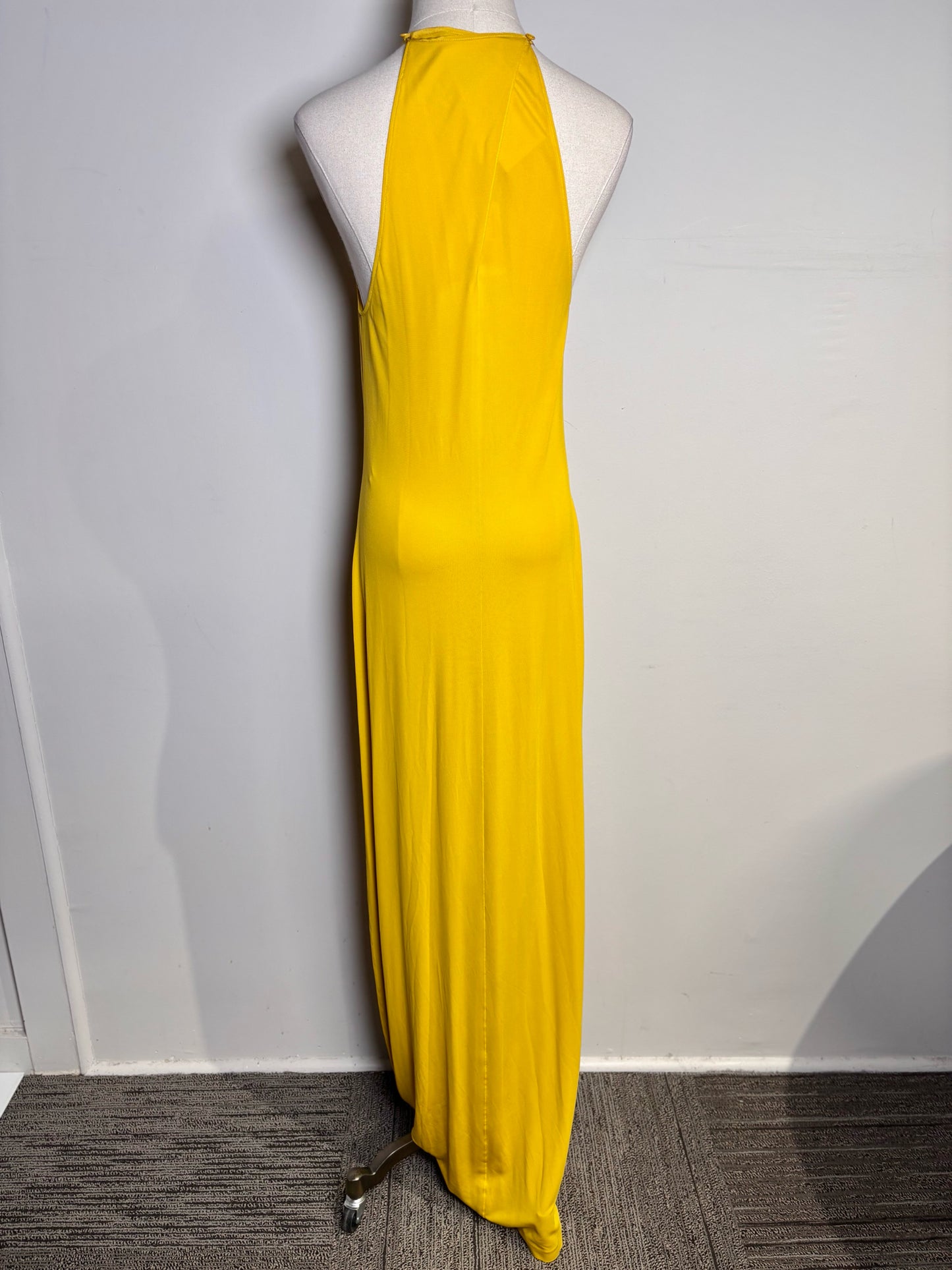 Women Size M Nili Lotan Lucette Floor-Length Mustard Yellow NWT Dress
