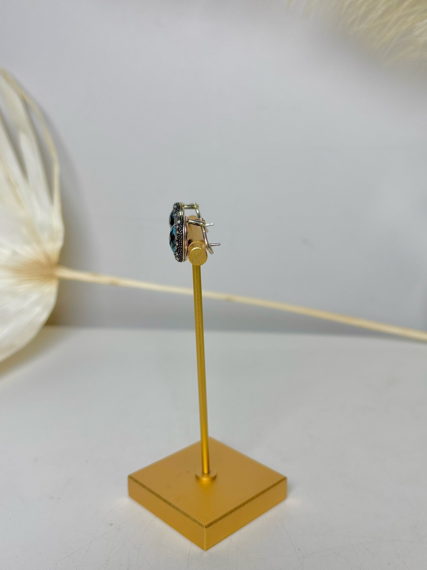 David Yurman Earrings Albion Blue Topaz Pierce