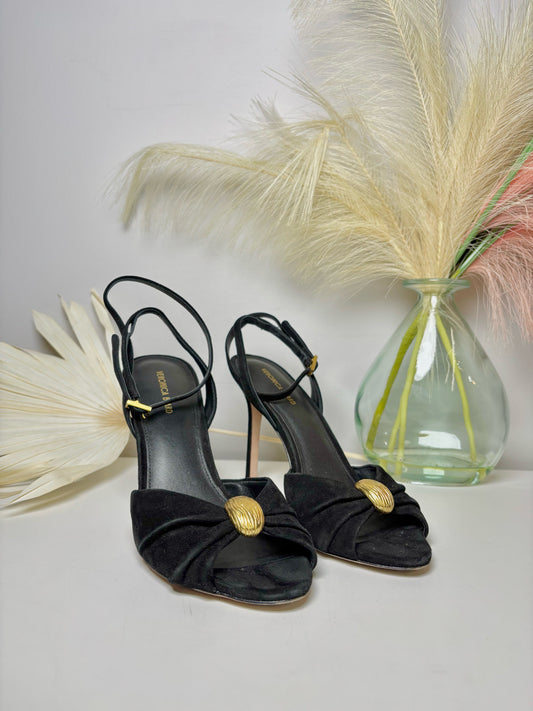 W Shoe Size 8.5 Veronica Beard Black Suede Heels