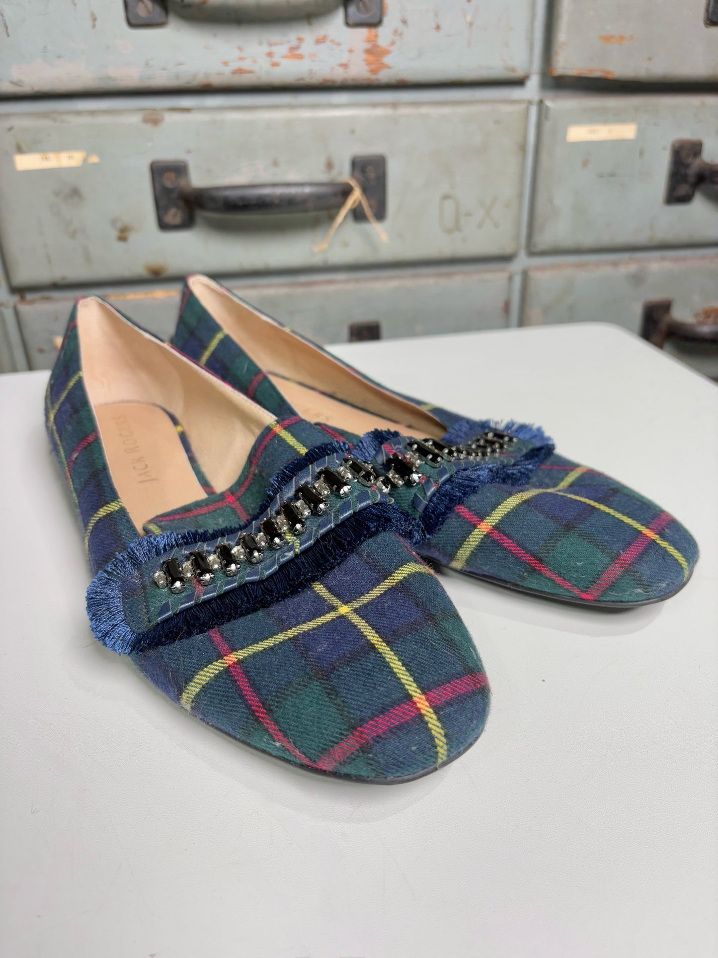 W Shoe Size 10.5 Jack Rogers Green Flats