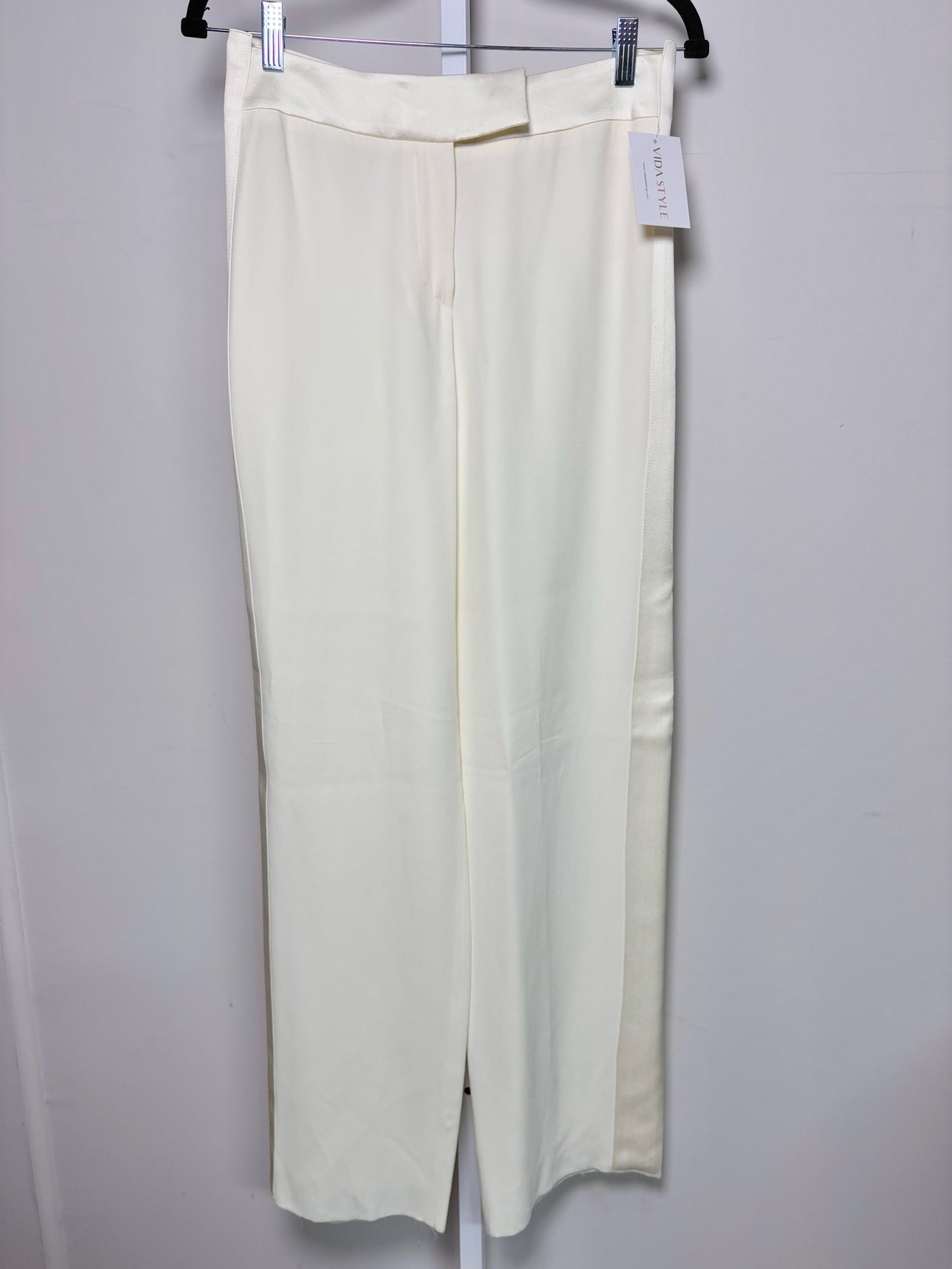 Women Size 40 (4, US) Emporio Armani Cream Tuxedo Pants