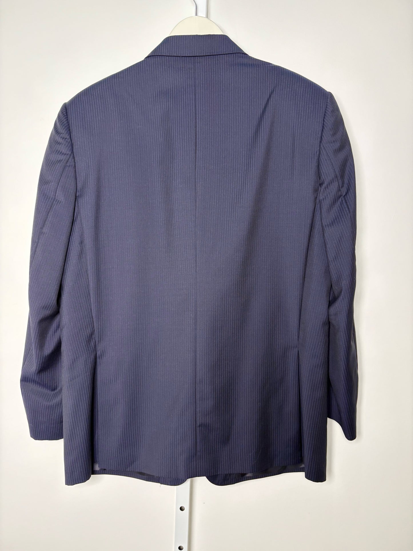 Zegna Navy Wool, silk Pinstripe Men's 40 Suit