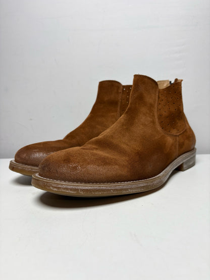 Men's Shoe Size 41 (US 8–8.5) MOMA Cognac Leather & Suede Pre-Owned Boots