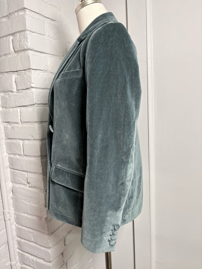 Women Size 36 Sezane Teal Solid Blazer