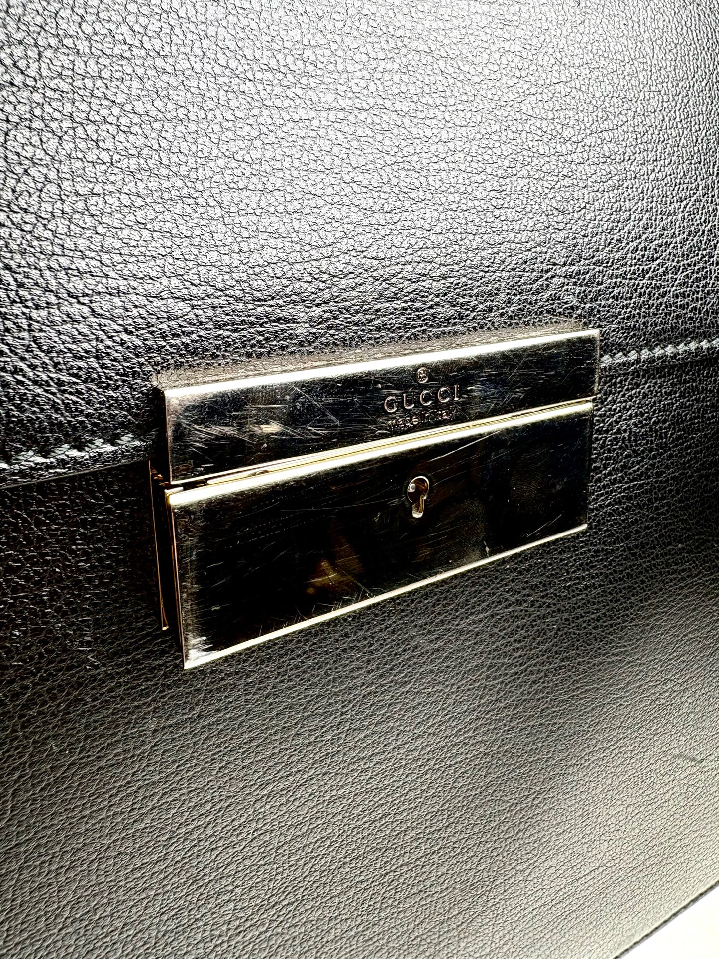 Men's Gucci Classic Leather Brown Briefase