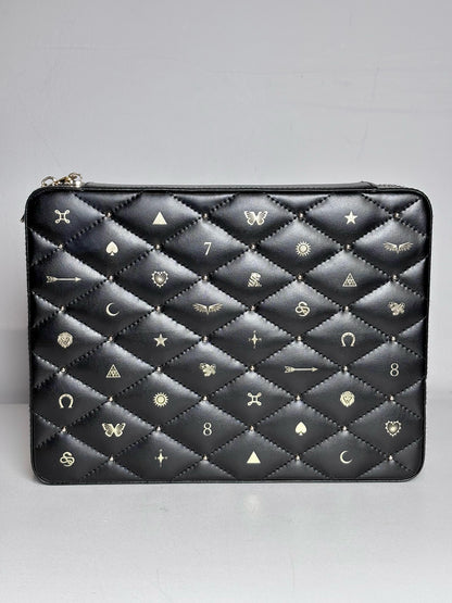 Foundrae Quilted, Symbols Leather Pre-owned Travel Jewelry Case