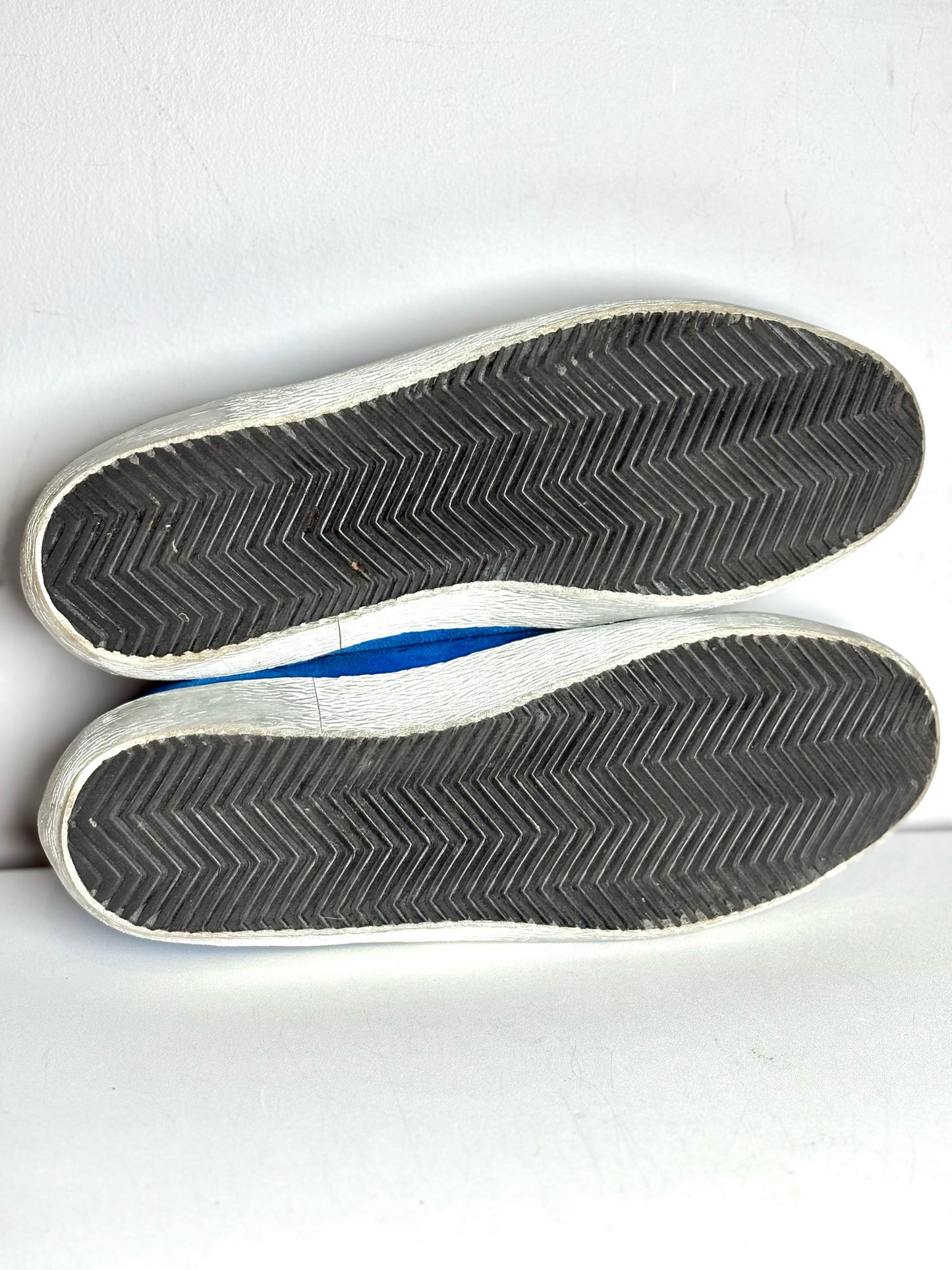 W Shoe Size 41 Golden Goose Blue Suede Silver Star Pre-owned Sneakers