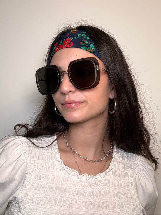 Metal Christian Dior Pre-owned Smoke Grey/Multi Sunglasses Pre-Owned