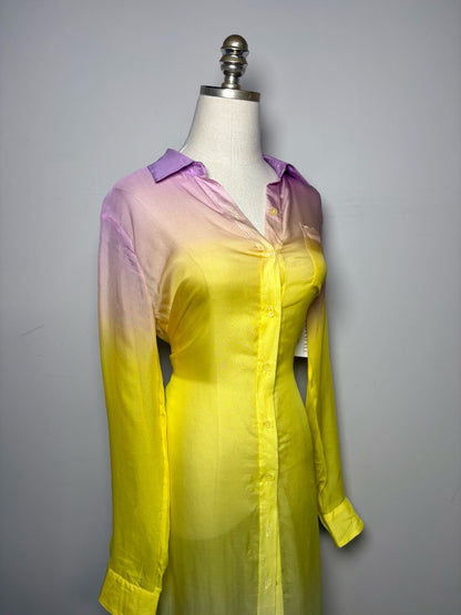 Women Size 6 Le Superbe Ombre Silk Blend Pre-owned Dress