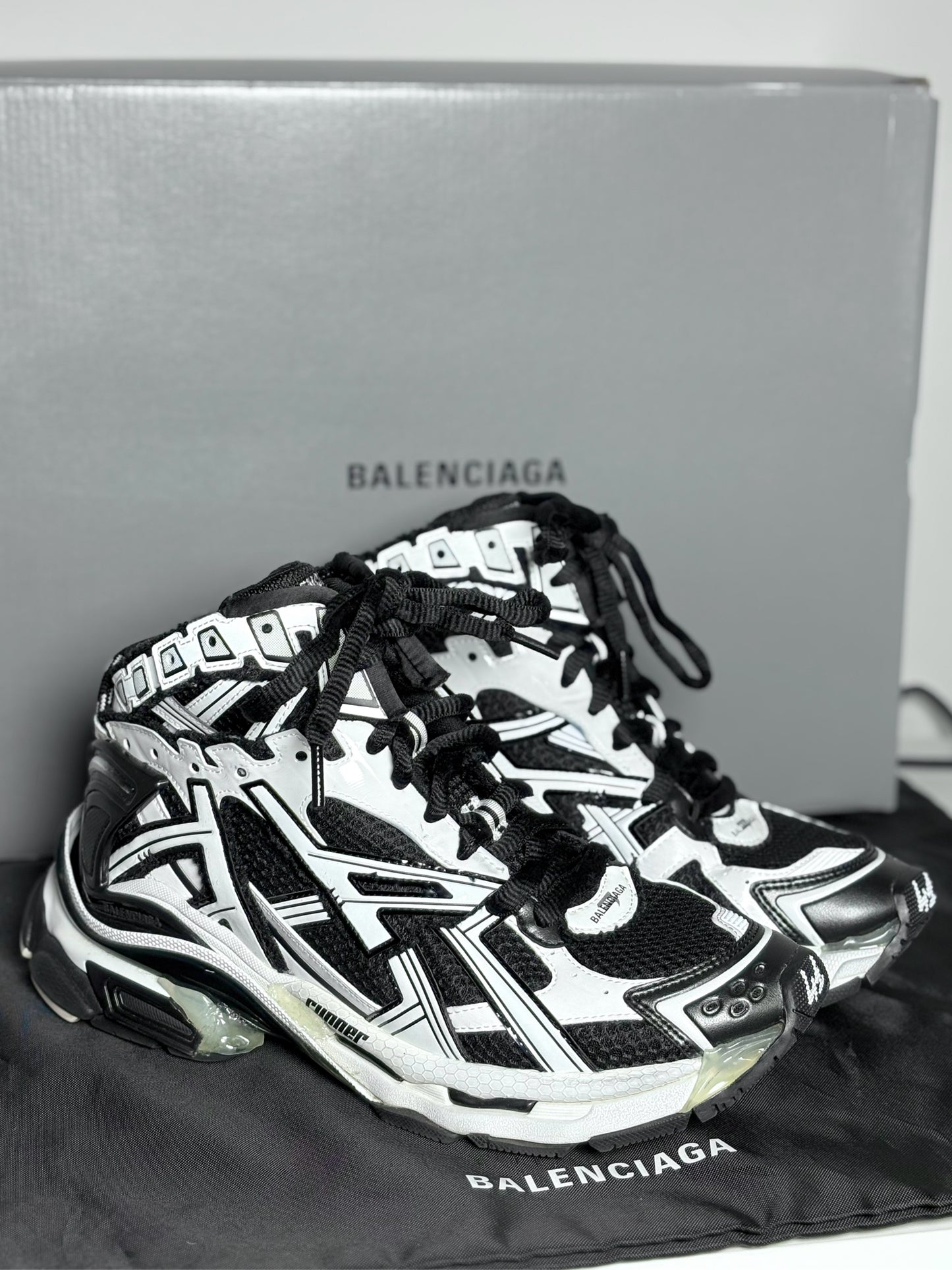Balenciaga Black & White Abstract Men's Sneakers