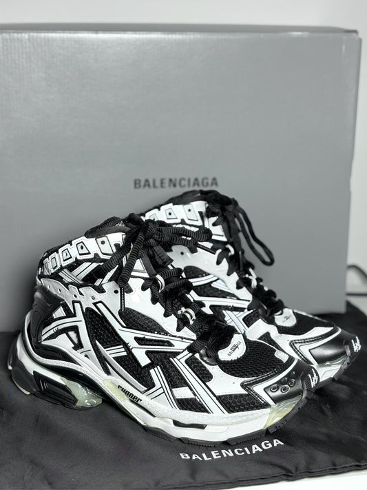 Balenciaga Black & White Abstract Men's Sneakers