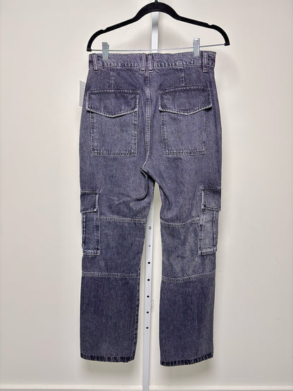 Women Size 28 Frame Black Solid Cotton Jeans