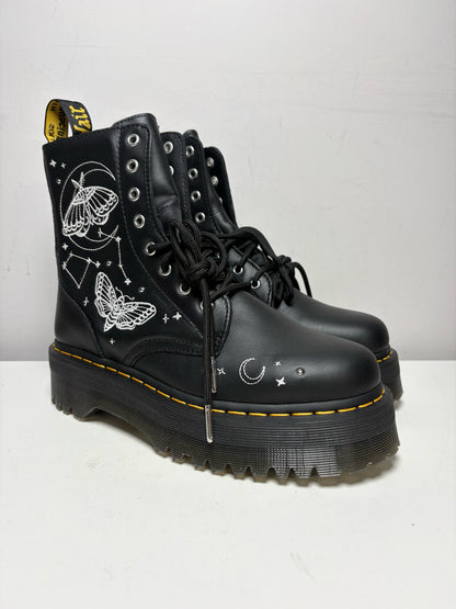 Women Shoe Size 9 Dr. Martens Black & White Leather NWT Pre-Owned Platform Boots