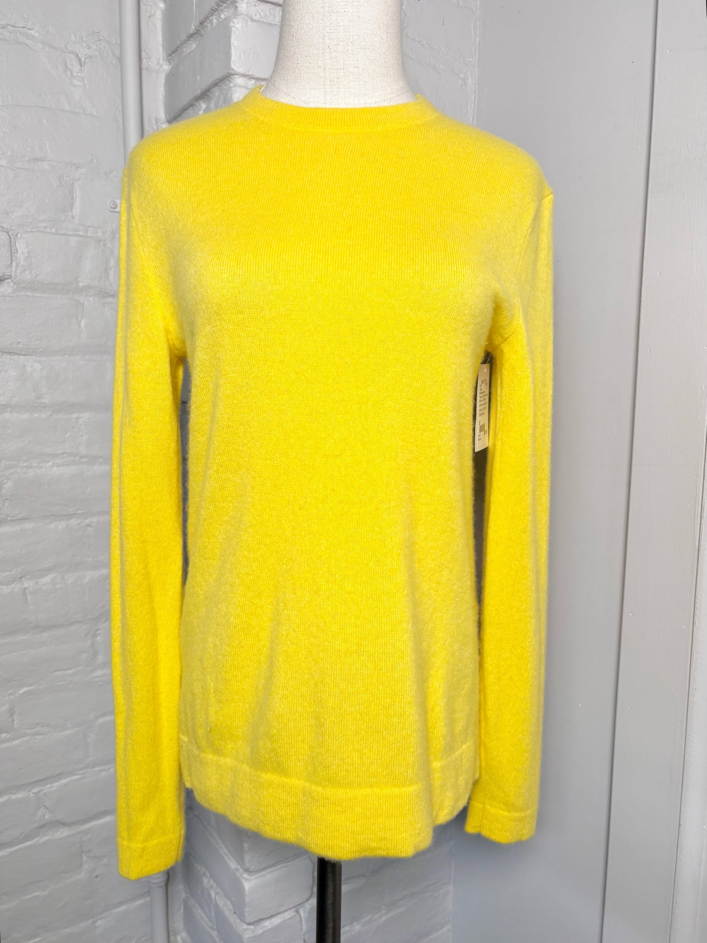 Women Size S Polo Ralph Lauren Yellow Solid Cashmere Sweater