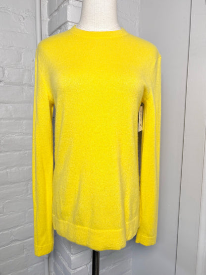Women Size S Polo Ralph Lauren Yellow Solid Cashmere Sweater