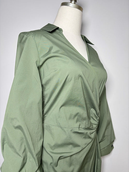 Women Size 6 Veronica Beard Green Solid Dress