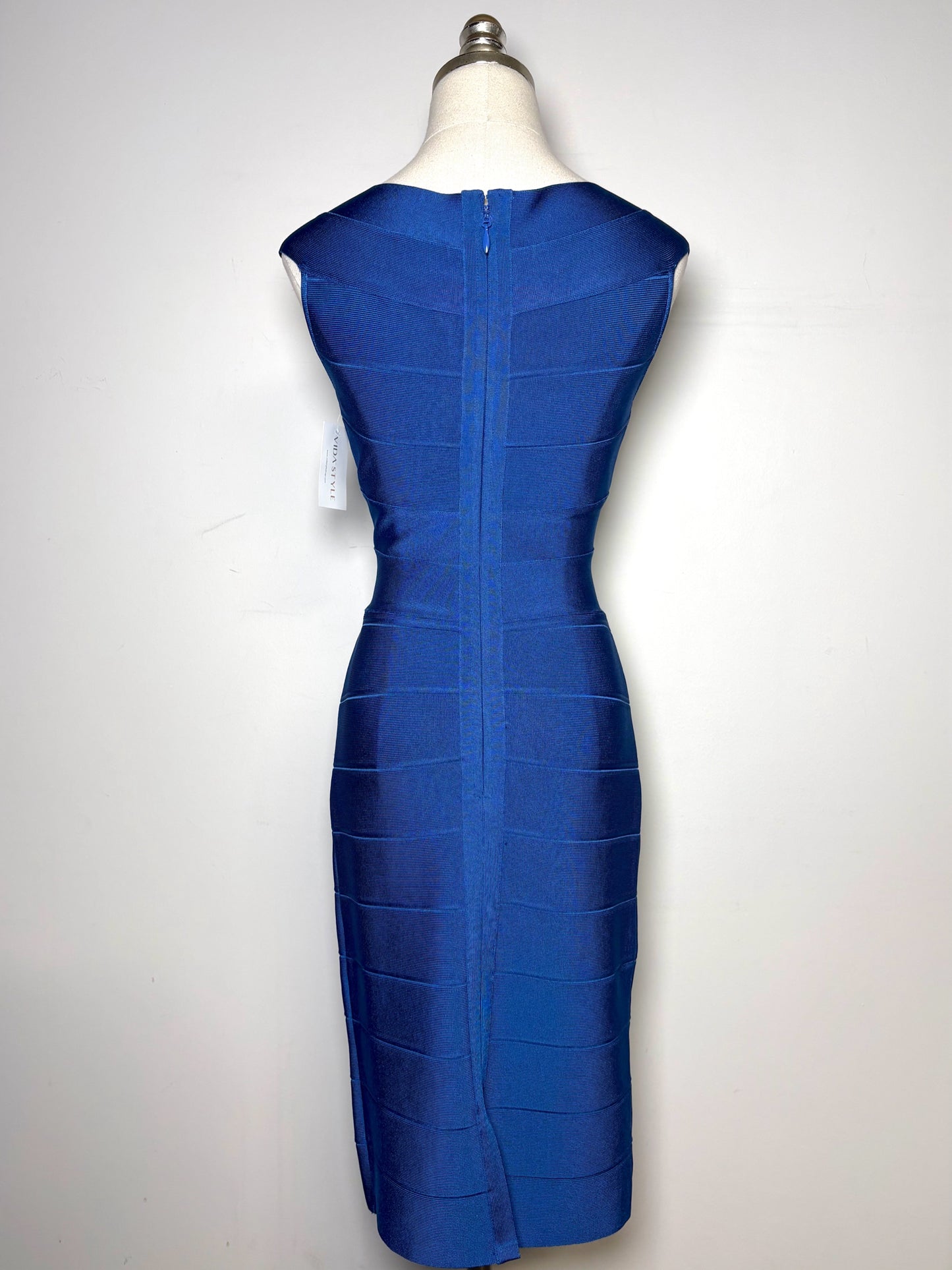 Women Size S Herve Leger Paris Blue Bandage Bodycon Dress