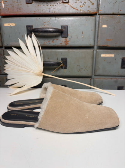 W Shoe Size 39.5 Proenza Schouler Tan Suede Slip-ons
