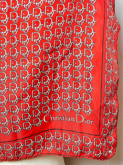 Dior Logo Silk Blend Silk Scarf