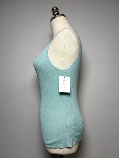 Women Size S Gucci Turquoise Solid Pure Silk Pre-owned Sweater