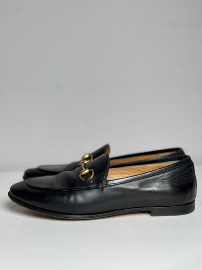 W Shoe Size 36 (5.5/6 US) Gucci Jordaan Black Leather Pre-owned Loafers