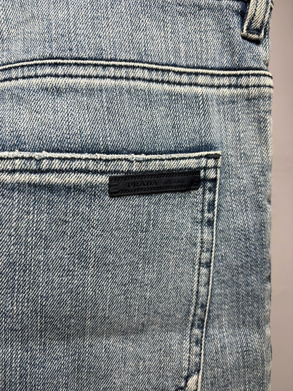 Women Size 25 Prada Light Blue Denim Cotton blend Women's NWT Pre-Owned Jeans