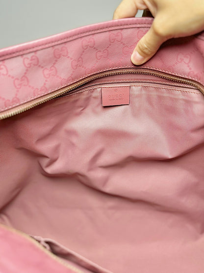 Gucci Monogram Coated Canvas Dusty Pink Purse
