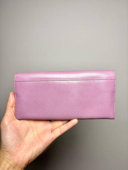 Salvatore Ferragamo Leather Purple Wallet